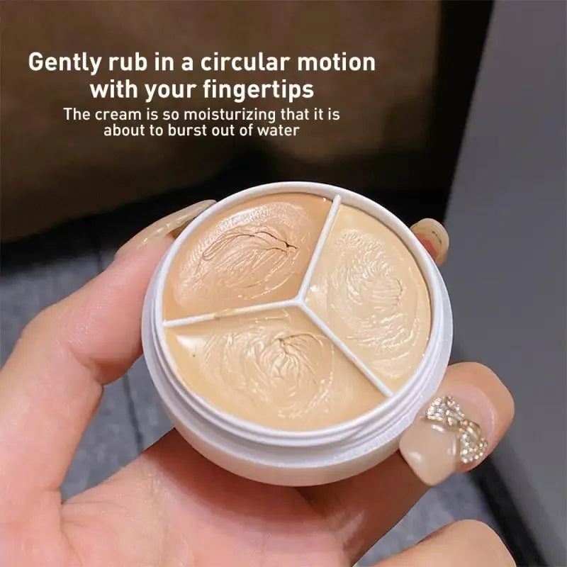 3-Color Concealer Palette Professionally Covers Eyes Dark Circles Spots Pimples Black Lacrimal Groove Repair Foundation Make Up