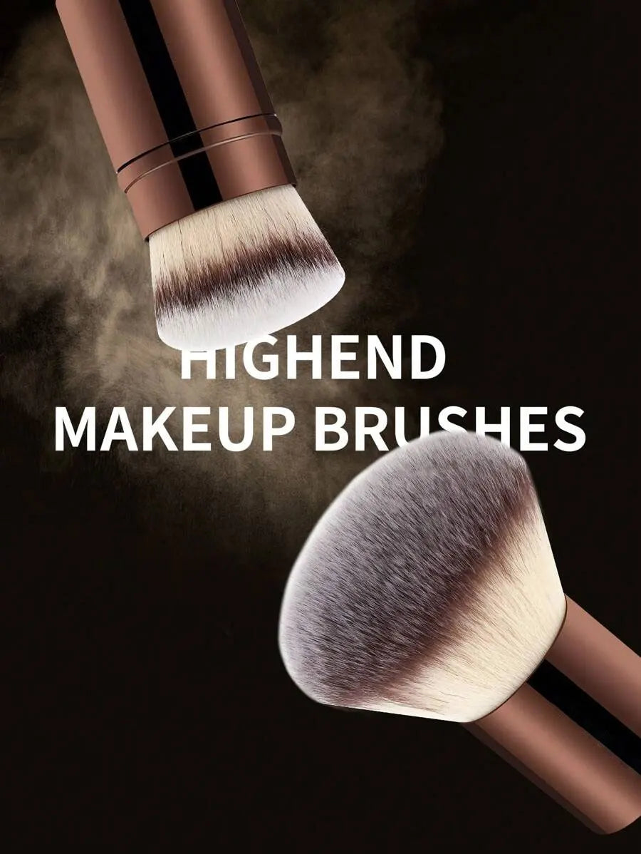 20pcs Professional Soft Aluminum Tube Makeup Brush Set With Velvet Bag,Soft Foundation Brush, Eyeshadow Brush, Eyebrow Brush, Bl