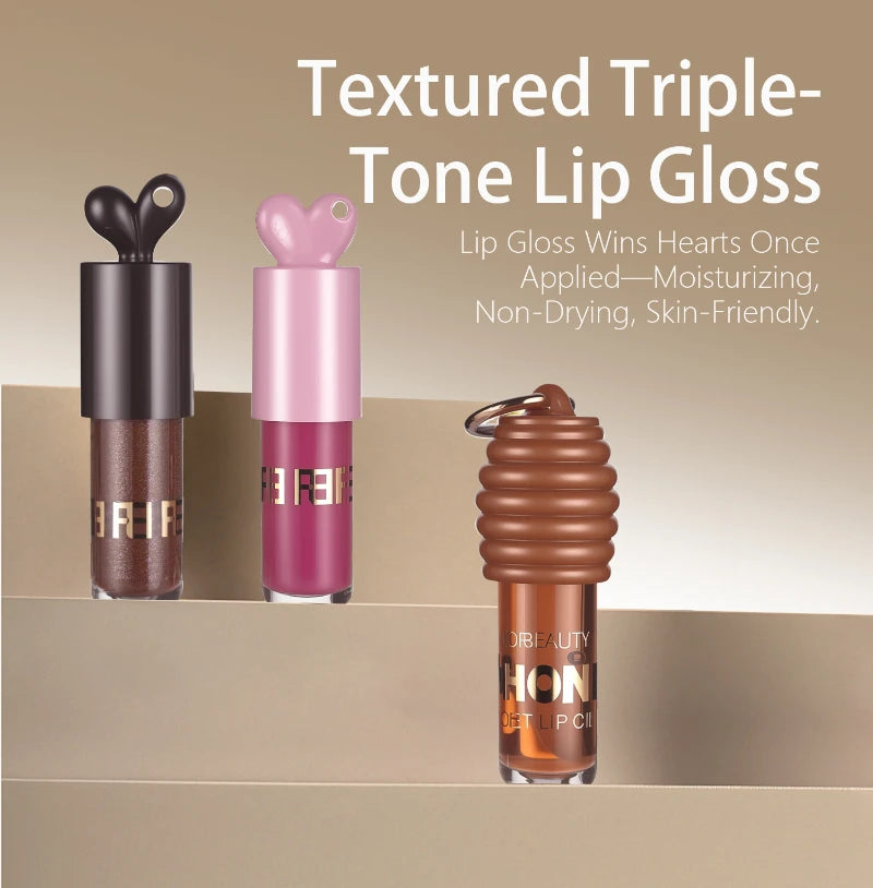 Honey Infused Hydrating Lip Oil - Nourishing for Dry Lips,High Shine,Fresh Honey Scent,Lip Gloss,Moisturizing Lip Makeup