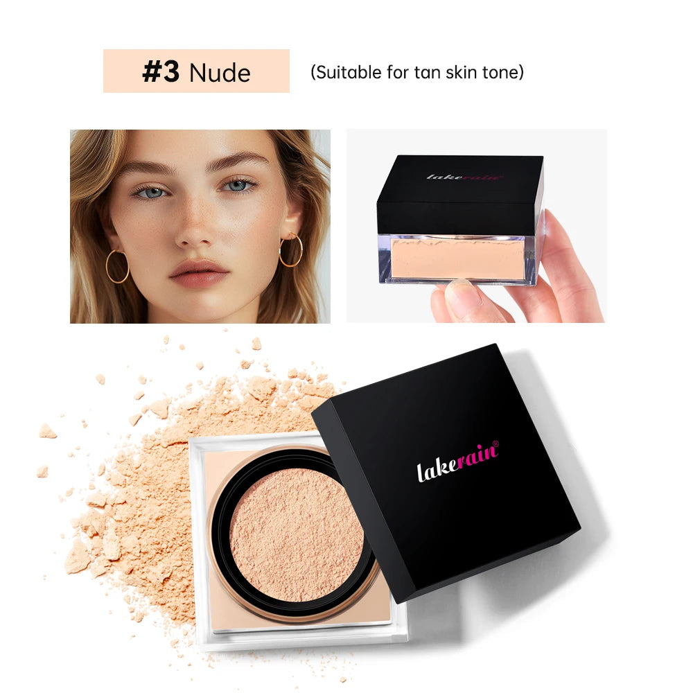 Waterproof Loose Baking&Setting Powder Long Lasting Oil Control Matte Setting Powder Natural Brightening Face Cosmetics