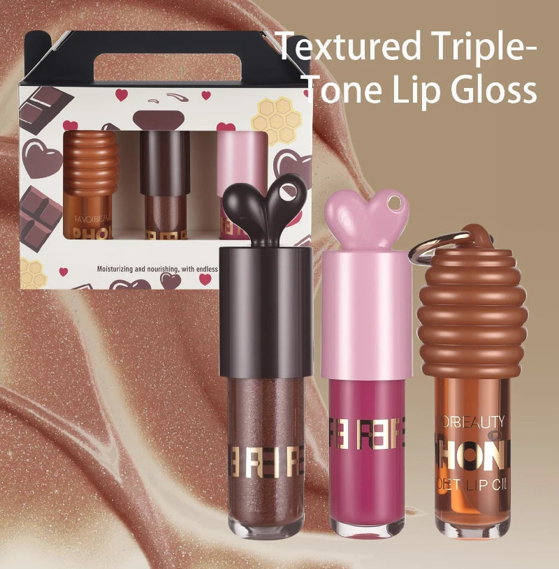 Honey Infused Hydrating Lip Oil - Nourishing for Dry Lips,High Shine,Fresh Honey Scent,Lip Gloss,Moisturizing Lip Makeup