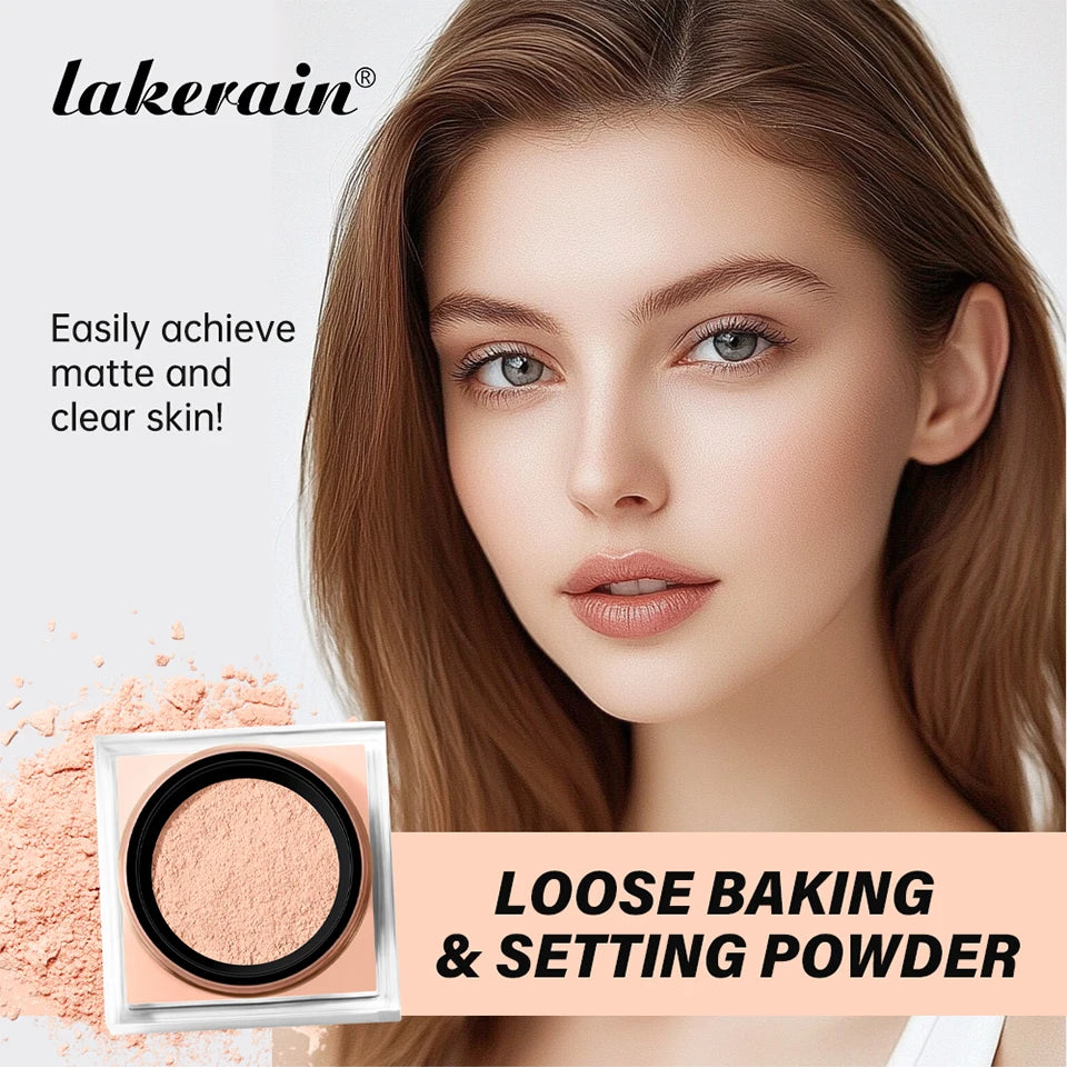 Waterproof Loose Baking&Setting Powder Long Lasting Oil Control Matte Setting Powder Natural Brightening Face Cosmetics