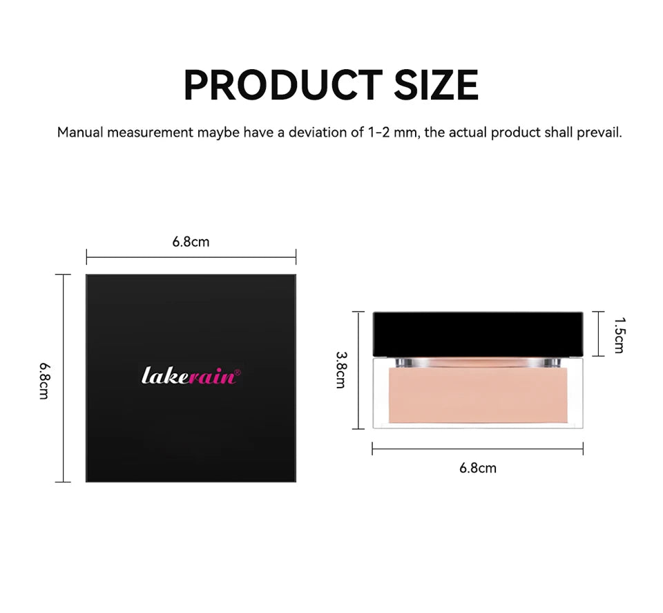 Waterproof Loose Baking&Setting Powder Long Lasting Oil Control Matte Setting Powder Natural Brightening Face Cosmetics