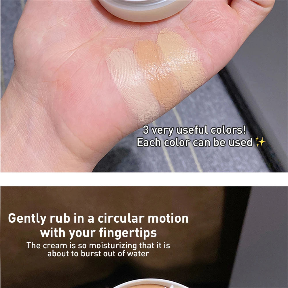 3-Color Concealer Palette Professionally Covers Eyes Dark Circles Spots Pimples Black Lacrimal Groove Repair Foundation Make Up