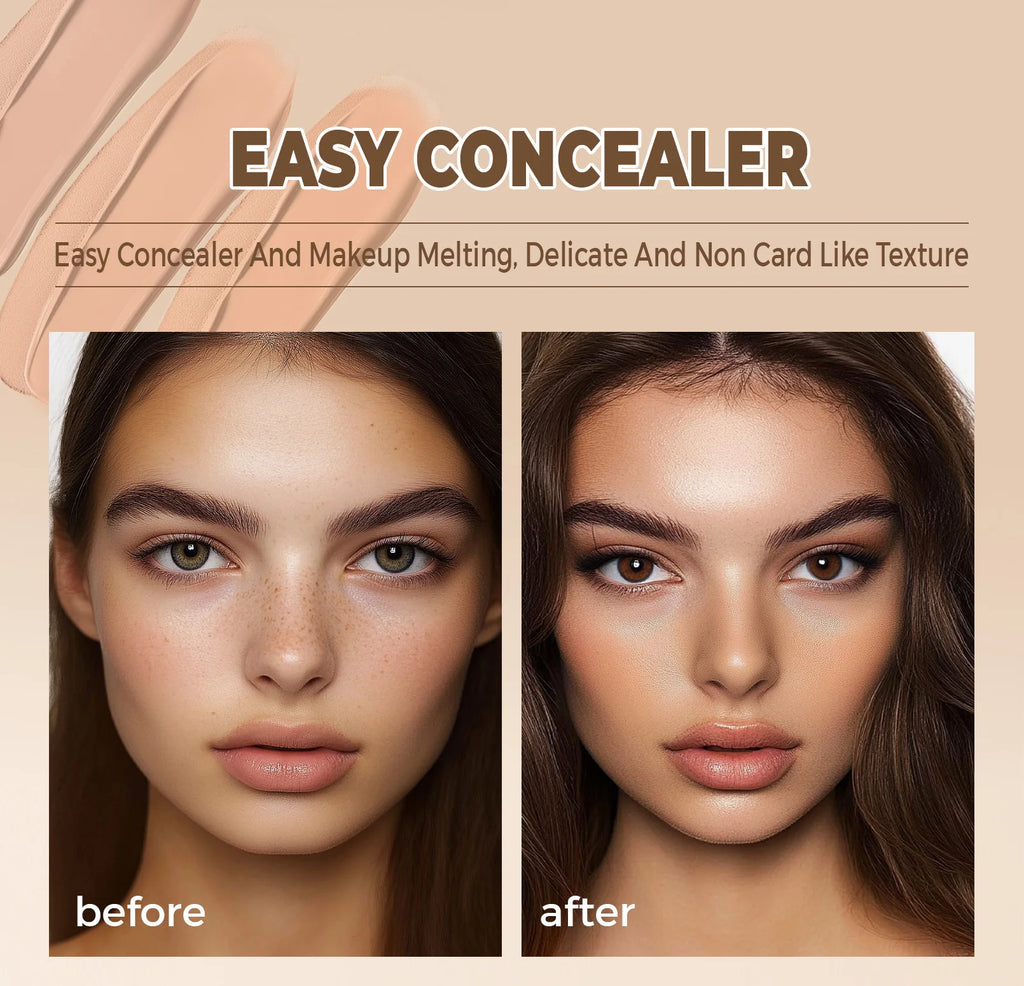 Hydrating Eye Brightening Concealer&Contour Cream-Full Coverage,Long Lasting,Correcting Eye Concealer for a Perfect Look Makeup