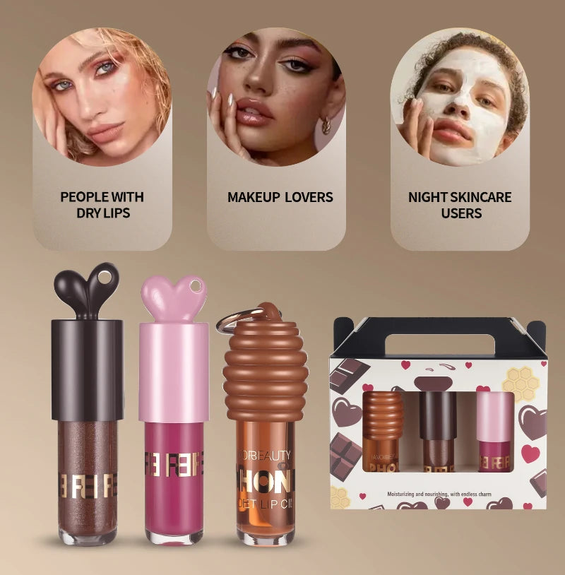 Honey Infused Hydrating Lip Oil - Nourishing for Dry Lips,High Shine,Fresh Honey Scent,Lip Gloss,Moisturizing Lip Makeup