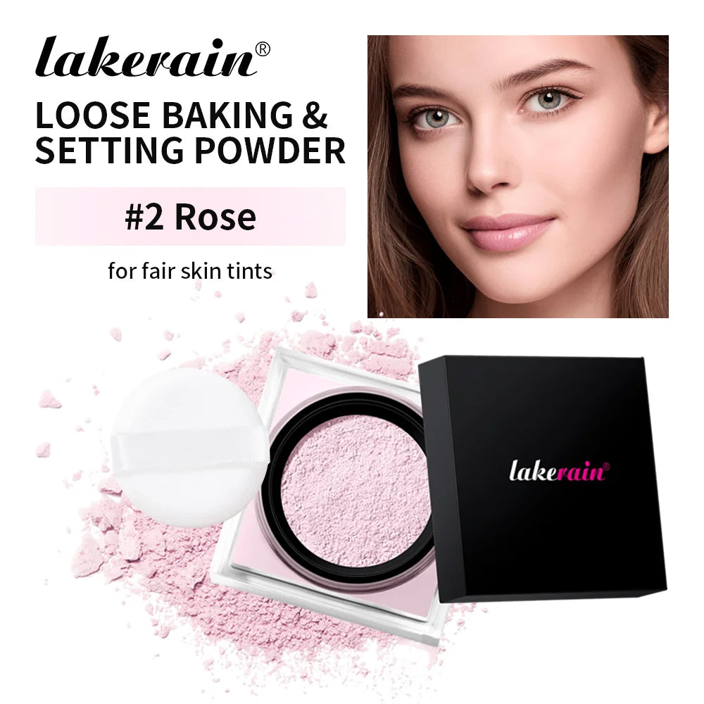 Waterproof Loose Baking&Setting Powder Long Lasting Oil Control Matte Setting Powder Natural Brightening Face Cosmetics