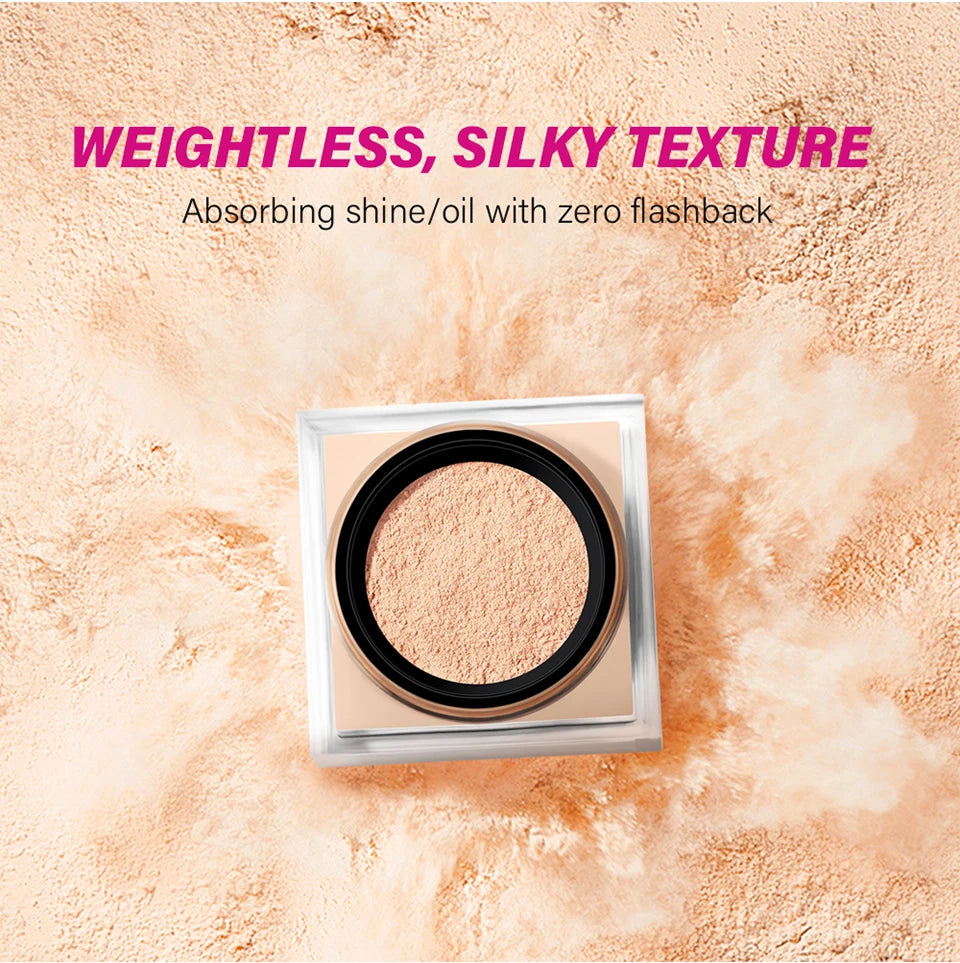 Waterproof Loose Baking&Setting Powder Long Lasting Oil Control Matte Setting Powder Natural Brightening Face Cosmetics