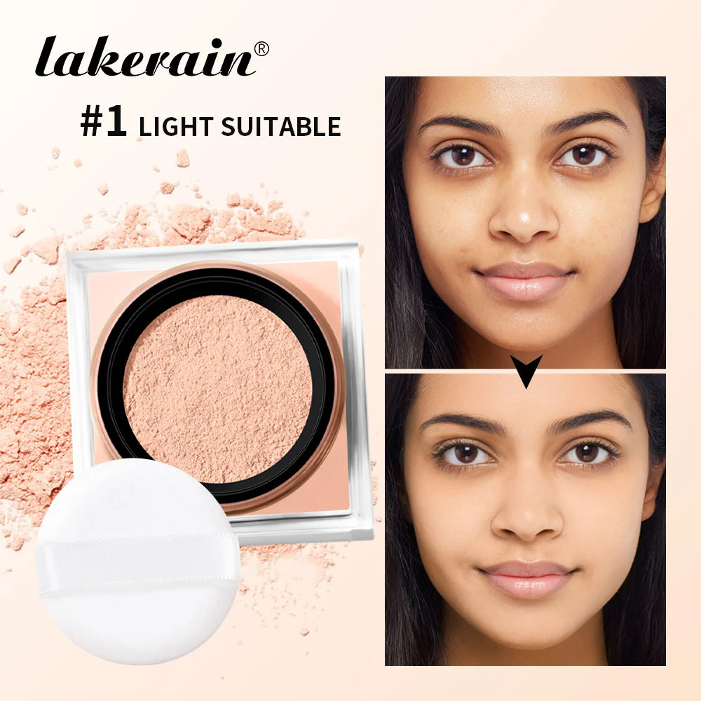 Waterproof Loose Baking&Setting Powder Long Lasting Oil Control Matte Setting Powder Natural Brightening Face Cosmetics