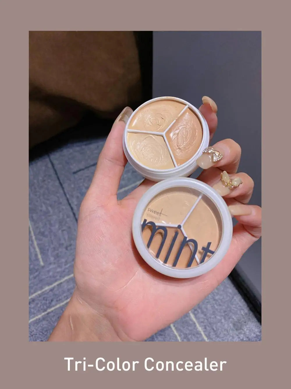 3-Color Concealer Palette Professionally Covers Eyes Dark Circles Spots Pimples Black Lacrimal Groove Repair Foundation Make Up